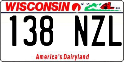 WI license plate 138NZL