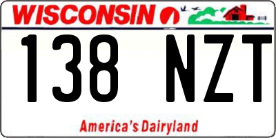 WI license plate 138NZT