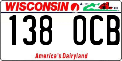WI license plate 138OCB