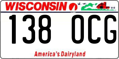 WI license plate 138OCG
