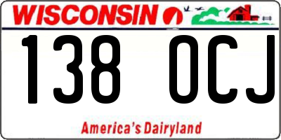WI license plate 138OCJ