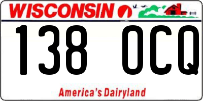 WI license plate 138OCQ