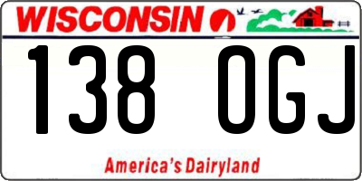 WI license plate 138OGJ