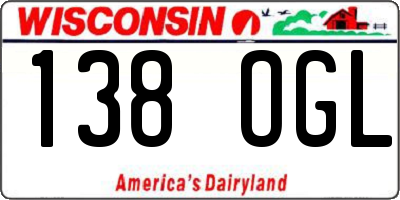 WI license plate 138OGL