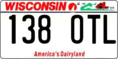 WI license plate 138OTL