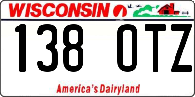 WI license plate 138OTZ