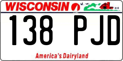 WI license plate 138PJD