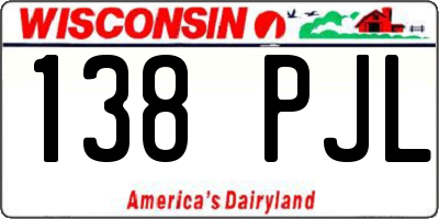 WI license plate 138PJL