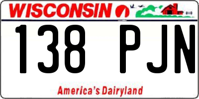 WI license plate 138PJN