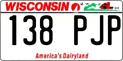 WI license plate 138PJP