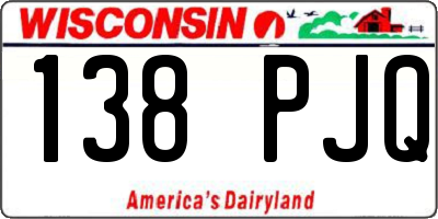 WI license plate 138PJQ