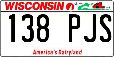 WI license plate 138PJS