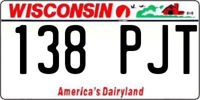 WI license plate 138PJT