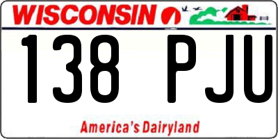 WI license plate 138PJU