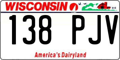 WI license plate 138PJV