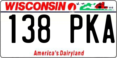 WI license plate 138PKA