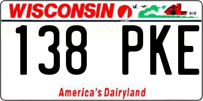WI license plate 138PKE