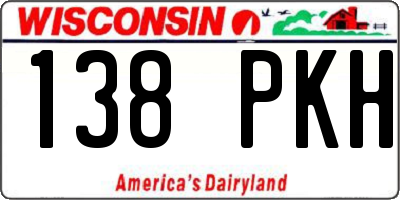 WI license plate 138PKH