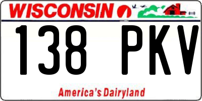 WI license plate 138PKV
