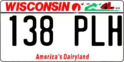 WI license plate 138PLH