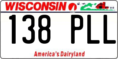WI license plate 138PLL