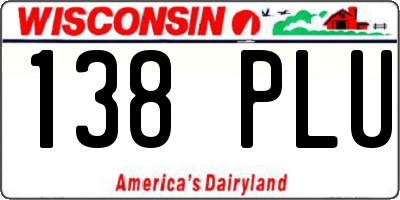 WI license plate 138PLU