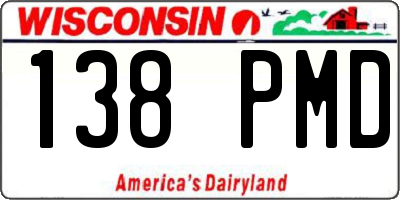 WI license plate 138PMD