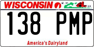 WI license plate 138PMP
