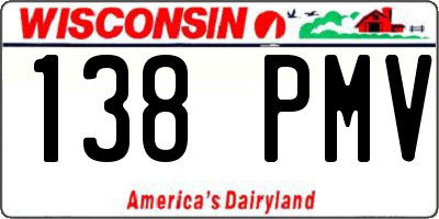 WI license plate 138PMV