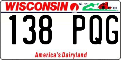 WI license plate 138PQG