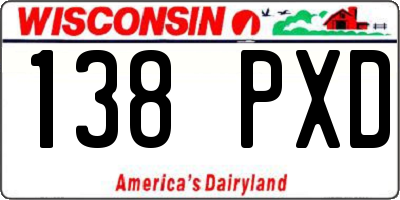WI license plate 138PXD