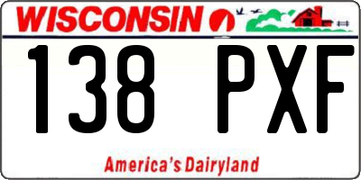 WI license plate 138PXF