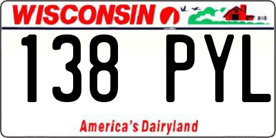 WI license plate 138PYL