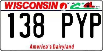 WI license plate 138PYP