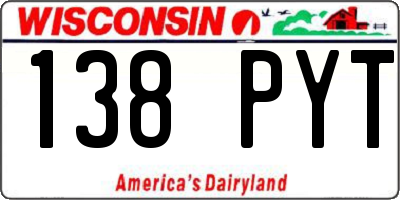 WI license plate 138PYT