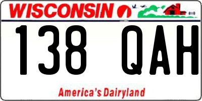 WI license plate 138QAH