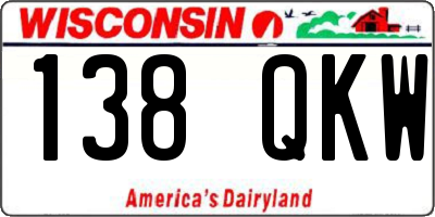 WI license plate 138QKW