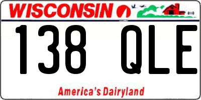 WI license plate 138QLE