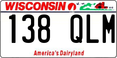 WI license plate 138QLM