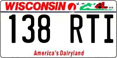 WI license plate 138RTI