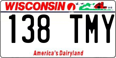 WI license plate 138TMY