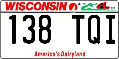 WI license plate 138TQI