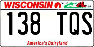 WI license plate 138TQS