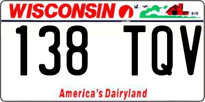 WI license plate 138TQV