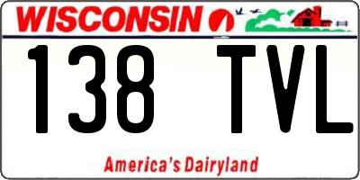 WI license plate 138TVL