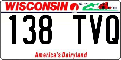 WI license plate 138TVQ