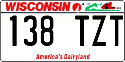 WI license plate 138TZT