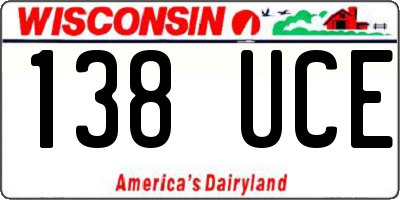 WI license plate 138UCE