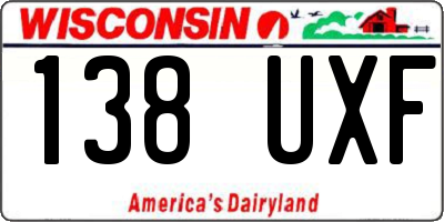 WI license plate 138UXF