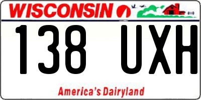 WI license plate 138UXH